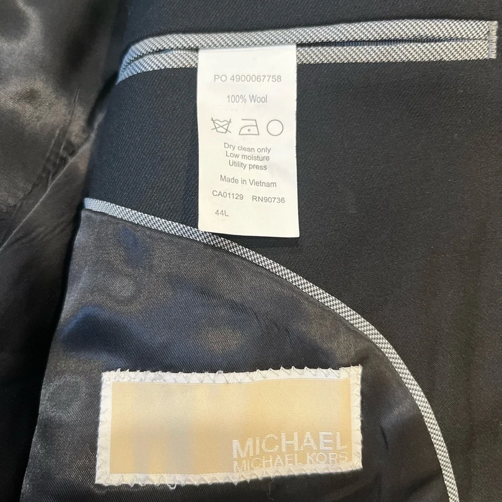 MICHAEL KORS‎ 100%wool Men's Black Blazer